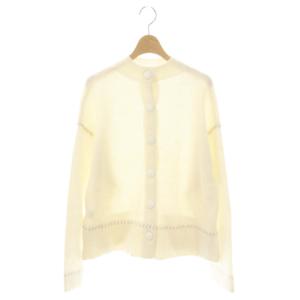 プレーティングモヘヤニット セーター 38 アイボリー ブラック /DO OS