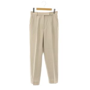 タック テーパードパンツ ジッパーフライ ウール 36 ベージュ /NR OS