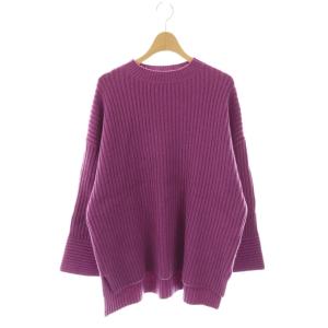 ウールカシミヤリブニット セーター 長袖 38 紫 /NR OS