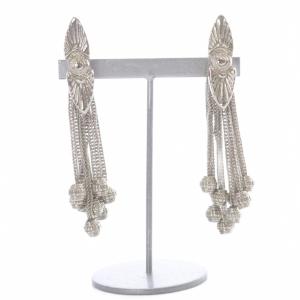 メタルモチーフイヤリング シルバー色 /SR