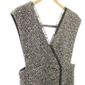 Apuweiser-riche 24AW ラップツイードジャンスカ ワンピース ロング 1 ブラック /HK OS