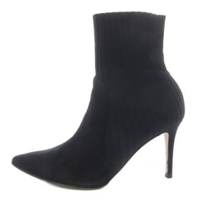 ソックスブーツ ショート ピンヒール ポインテッドトゥ 37.5 ブラック /YO2