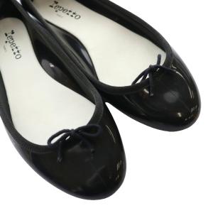 Repetto バレエシューズ エナメル 38 黒 ブラック /SS OS