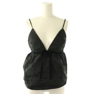 Botanical Jacquard Strap Top トップス ビスチェ ジャガード 36 ブラック