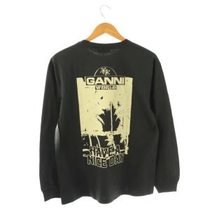 GANNI 24AW Future Heavy Jersey Palm Long Sleeve カットソー Tシャツ