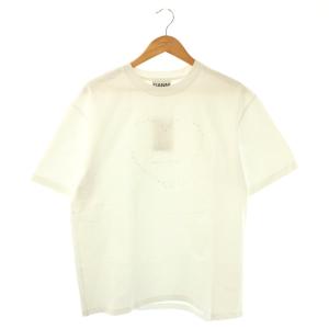 Heavy Cotton Drop Shoulder Heart Tシャツ カットソー 半袖 M ホワイト