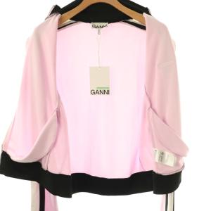 GANNI T3969 SPORTY JERSEY TRACKSUIT ジャケット ブルゾン ジップアップ 36 ピンク