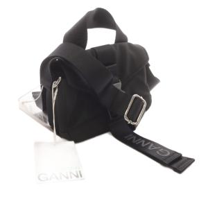 GANNI Recycled Tech Mini Satchel ショルダーバッグ 黒 ブラック A5228 /SR
