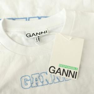 GANNI T3999 Future Heavy Jersey Rose Long Sleeve カットソー Tシャツ