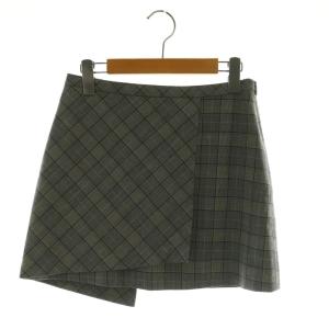 24SS F9044 Check Mix Mini Skirt スカート 34 グレー /AQ OS