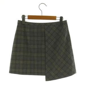 GANNI 24SS F9044 Check Mix Mini Skirt スカート 34 グレー /AQ OS