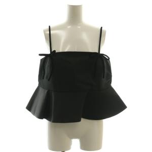 F9702  Duchesse Satin Top ビスチェ トップス 36 黒 ブラック /AQ OS