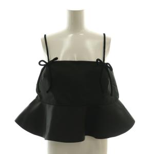 F9702  Duchesse Satin Top ビスチェ トップス 36 黒 ブラック /AQ OS