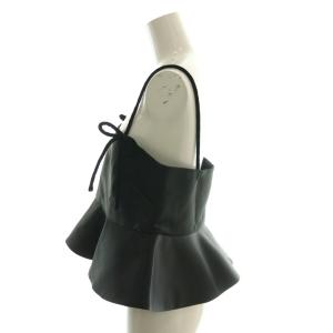 GANNI F9702  Duchesse Satin Top ビスチェ トップス 36 黒 ブラック /AQ OS