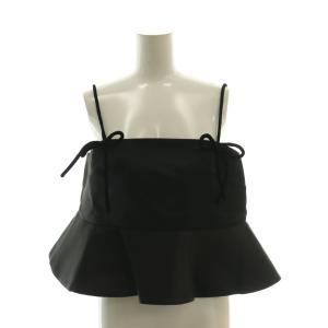F9702  Duchesse Satin Top ビスチェ トップス 36 黒 ブラック /AQ OS
