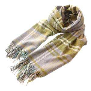 マフラー チェック柄 カシミヤ マルチカラー