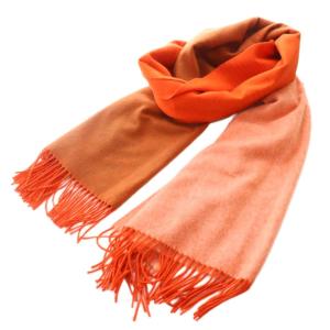 マフラー カシミヤ オレンジ