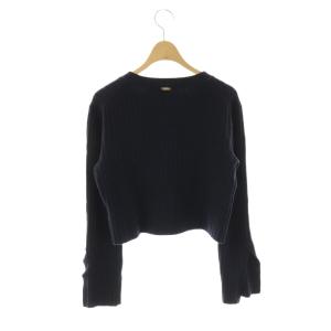 MUSE de Deuxieme Classe Ringrin CROP カーディガン ニット 長袖 薄手 紺 /NR OS