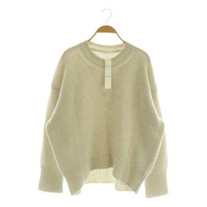 22AW ファインウール クルーネックプルオーバー ニット セーター 長袖 S オフホワイト /MY OS