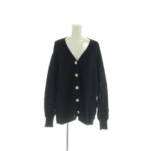 24SS コットンナイロンテープヤーンカーディガン 紺 ネイビー /AG OS