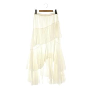 24AW コットンシフォンティアードスカート フレア 1 ホワイト /CX OS