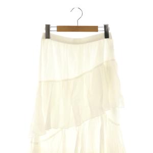 SNIDEL 24AW コットンシフォンティアードスカート フレア 1 ホワイト /CX OS