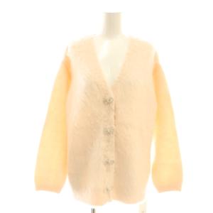 24AW ビジューリボンミドルカーディガン ニット F アイボリー /DF OS