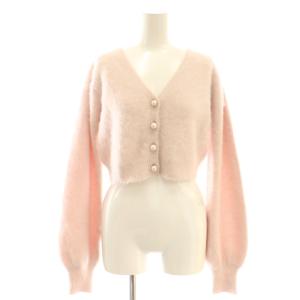 24AW FOXニットカーディガン クロップド F ピンク /DF OS