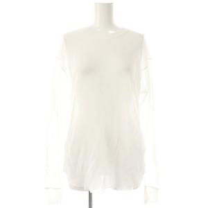24SS Sheer Waffle Tシャツ カットソー 長袖 ホワイト /HK OS