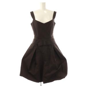ベルトデザインワンピース 40 ブラウン 21942 /DO OS
