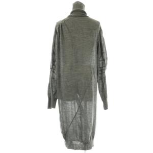 sacai 18-04132 タートルネックニットワンピース 長袖 ロング ウール 1 グレー /NR OS