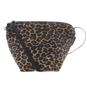 レオパード  ナイロン舟型ショルダーバッグ 茶 ブラウン 2885F /SR