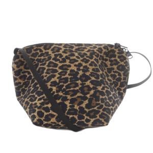 Hervé Chapelier レオパード  ナイロン舟型ショルダーバッグ 茶 ブラウン 2885F /SR