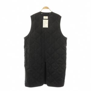 HYKE 17360 QUILTED LONG VEST 1 ブラック