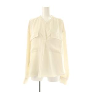 25SS ワークディテールドレープシャツ ブラウス アイボリー /ES OS