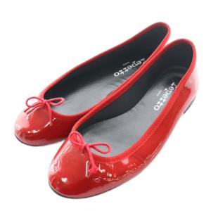 リリ バレリーナ Lili ballerina シューズ バレエ エナメル 37 赤 レッド V1790VLUX