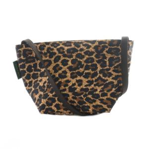 ナイロン舟型ショルダーバッグX レオパード柄 茶 ブラウン ベージュ 1927F /SS OS