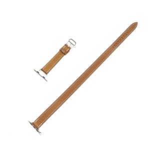 HERMES Apple Watch ドゥブルトゥール ベルト バンド レザー 42mm ベージュ