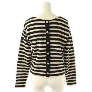 23区 25SS Armor-lux スムース バックボタン ボーダー カットソー 38 ブラック エクリュ /DF