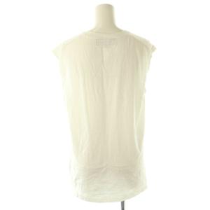 MADISONBLUE HELLO NOSLEEVE TEE Tシャツ カットソー S ホワイト ブラック /CX OS SH