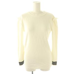 BASIC BORDER TOP ニットトップス カットソー 長袖 38 ホワイト /HK OS