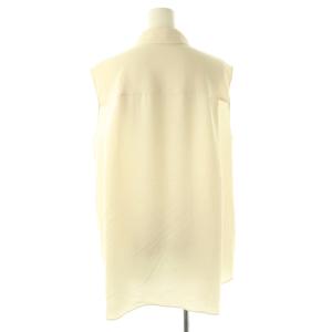 Theory 24SS POWDER CREPE OS SLEEVELESS SH J ブラウス ノースリーブ S アイボリー