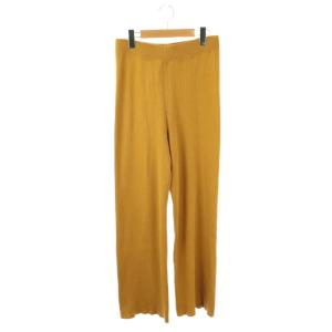 Rib Knit Pants リブニットパンツ イージーパンツ 36 イエロー /DF OS