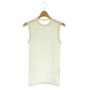 25SS dignity sleeveless プルオーバー ノースリーブカットソー リブ ホワイト /MY