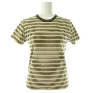25SS Stripe T-shirt Tシャツ カットソー 半袖 ボーダー コットン イエローベージュ