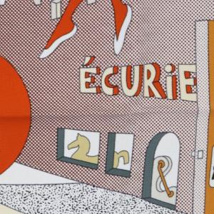 HERMES スカーフ カレ90 CA DECOIFFE! シルク ホワイト