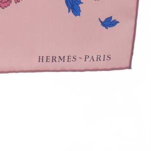 HERMES スカーフ カレ90 ROBE LEGERE シルク ピンク