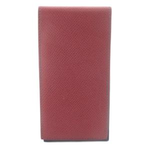 ヴィンテージ メモ帳カバー 二つ折り レザー レッド Z刻印 /YO18 OH