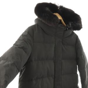 DUVETICA ファー ダウンコート ジップアップ 42 ブラック /HK OS