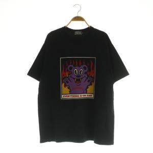 24AW ON FIRE Tシャツ 半袖 プリント XL ブラック /MY OS
